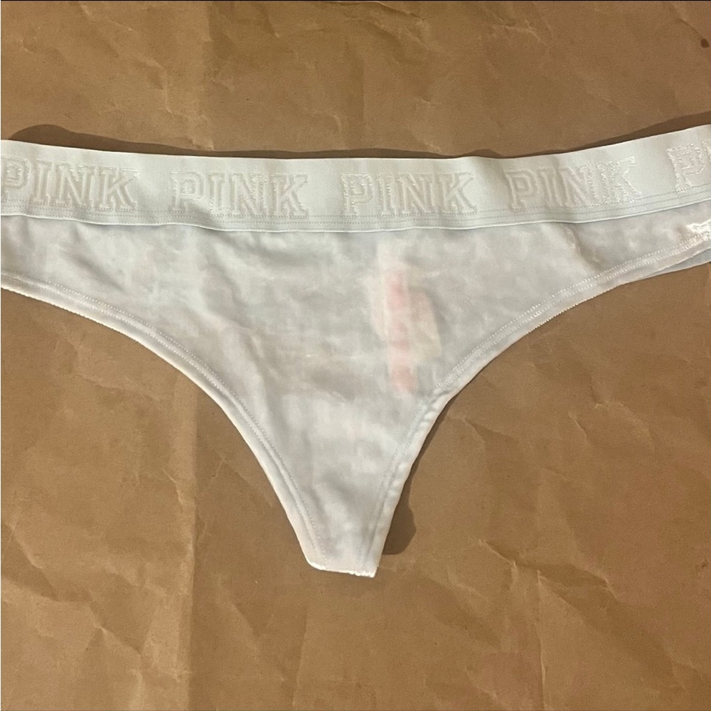 Victoria’s Secret Pink Velvet Panty Thong Blue L